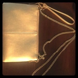 Gold Charming Charlie cross body / wristlet